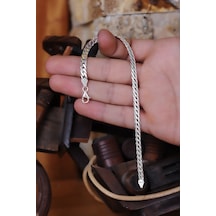 Encili Silver 925 Ayar Gümüş Örgü Model Zincir Kolye Ve Bileklik