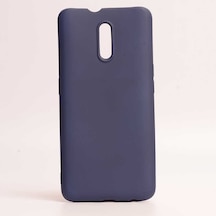 Noktaks - Oppo Reno Uyumlu - Kılıf Mat Soft Esnek Premier Silikon Kapak - T8884 - Lacivert Lacivert