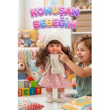 Lucia Girl Konuşan 35 Cm - Etkileşimli Kolları Bacakları Ve Kafası Et Kutulu Atkılı Oyuncak Bebek 79003860