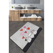 Kitten Banyo Halısı Djt 70x120 cm Banyo Halısı Paspas Kaymaz Taban Yıkanabilir