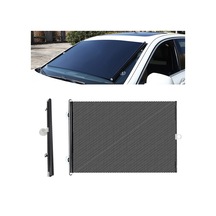 Vantuzlu Araba Gölge Perdesi Pencere Teleskopik Stor Perde, Ebat: 40x125cm Siyah File