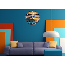 Ti-play Tavus Kuşu 30x30cm Akrilik Dekoratif Modern Duvar Saati ÇOk Renkli
