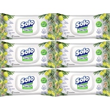Solo Islak Havlu Mendil 50yaprak Limon & Biberiye 6lı 300yaprak 6'lı Set