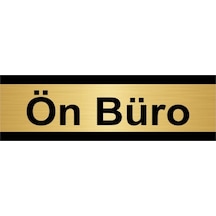 Ön Büro 10x20cm Altın Renk Metal Yönlendirme Levhası