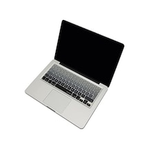 Macbook Klavye Filmi Türkçe Q Kaplama Ultra İnce Silikon Air Pro Eski Usb Li Modeller 2008-2017 Uyumlu Yıkanabilir Koruyucu Film Renkli Baskı Siyah Gri