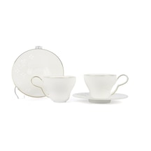 2li Pure Mariposa Kahve Fincan Seti 100 Cc -6084 Beyaz - Altın