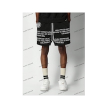 Tarzsokak Y2k Unisex Yaz Şort Bermuda Harajuka Anime Retro Kod-11517 Siyah