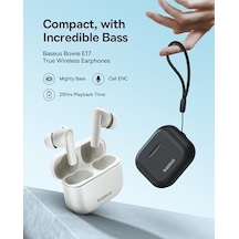 Bowie E17 True Kablosuz Bluetooth Kulaklık, Siyah