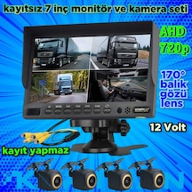 7 İnç Kayıtsız Ekran Ve 4 Adet Ahd 720p Balık Gözü 170'' Kamera