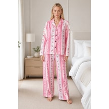 Norcia Sports Kadın Desenli Relaxed Pembe Pijama Takımı 4658 Çok Renkli - 929322993 Çok Renkli - 929322993 Çok Renkli