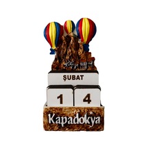 Renkli Dekoratif Hediyelik Masa Takvimi - Kapadokya Temalı, Süs