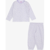 Breeze Kız Bebek Pijama Takımı Desenli 9 Ay-3 Yaş, Açık Lila-açık Lila Açık Lila