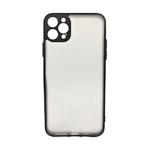 Nettech Apple Uyumlu iPhone 12 Pro Max Kontrast Renkli Tuş Seri Arka Koruma Kılıf - Siyah Siyah