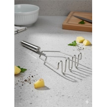 Pratik 24 Cm Lüks Paslanmaz Metal Patates Ezici Patates Ezici Püre Çelik