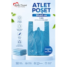 Kalın Mavi Poşet Büyük Boy 1 Kg Hışır Atlet Poşet