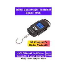 Deluxe Lcd Ekran Seyahat Bavul Ağırlık Tartı Dijital Çok Amaçlı Taşınabilir Bagaj Tartısı Max 50 Kg