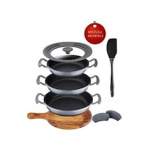 Try-07g Try Cook 7 Prç Sahan Seti Gri Gri