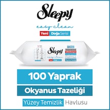 Sleepy Ocean Yüzey Temizlik Havlusu Mendili Okyanus Tazeliği 100 Yaprak