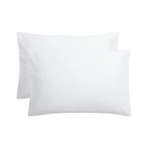 Lionas Stella Flavo 2'li Yastık Kılıfı 50x70+20cm Kapaklı Beyaz Beyaz