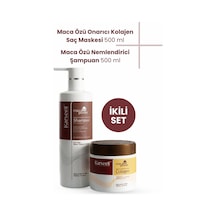 Maca Özü Onarıcı Repair Kolajen Saç Maskesi 500 Ml + Maca Özü Nemlendirici Şampuan 500 Ml Karsel - 725127557