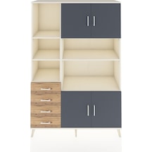 Hyperion Dolap 8 Raflı 4 Çekmeceli 4 Kapaklı 132x44x195 Aytaşı-antrasit/çam Antrasıt/atlas Çam Hyperion Dolap 8 Raflı 4 Çekmeceli 4 Kapaklı 132x44x195 Aytaşı-antrasit/çam Antrasıt/atlas Çam