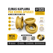 Senbang 3 Lü Elmas Kaplama Pah Kırma Aparatı Seti 70 Mm M14 Uyumlu Düz, Bombeli Ve Konik Model Mermer Granit Seramik Taş Freze Seti