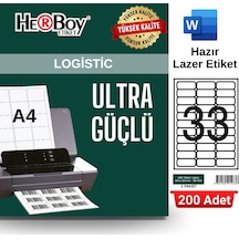 Herboy Hb-1033 63,5 X 25,4 Mm A4 Laser Etiket 200 Adet
