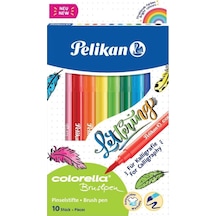 Pelikan Colorella Brushpen 10'lu Fırça Uçlu Keçeli Boya Kalemi /