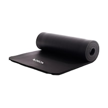 Delta Konfor Zemin 15 Mm Taşıma Askılı Pilates Minderi Yoga Matı, Lila, 15 Mm Siyah