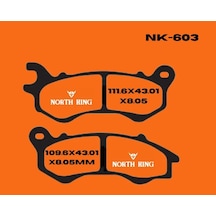 Peugeot Django 150 2015 North King Organik Ön Fren Balatası Nk603