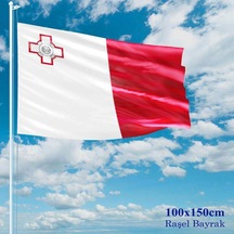 Malta Bayrağı - 100x150 Cm 1 Metre X 1,5 Metre - Raşel Kumaş 1