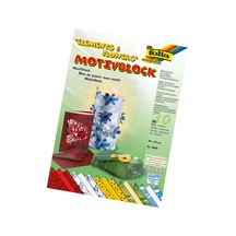 4649 - Elements And Flowers Motifli Blok, 24 X 34 Cm, 30 Yaprak, Çeşitli, 10 X Desenli Karton, 10 X Baskılı Şeffaf