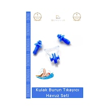 Kulaktıkacı Su Geçirmez Silikon Yüzücü Kulak Tıkacı Koruyucu Klips Kaliteli Burun Tıkayıcı Havuz Se