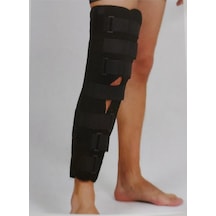 Orthosoft Yetişkin Balenli Metal Çubuklu Diz Sabitleyici Immobilizer Siyah 50 CM