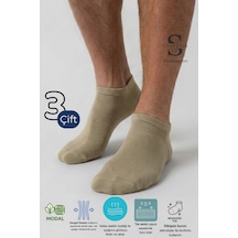 Socketta 3'lü Fıstık Yeşili Erkek Modal Dikişsiz Esnek Patik Çorap - Premium Fıstık Yeşili