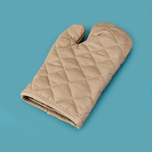 Gabardin Fırın Eldiveni - Bej - 17x30 Cm Çok Renkli