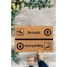 Ayrex Karmat Arrivals, Departures, Uçak, İç Ve Dış Kapı Önü Paspası, Dijital Baskı Paspas, Dekoratif Paspas Be Diğer