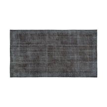 El Dokuması Vintage Yün-pamuk Gri Halı 22748 152 X 275 Cm