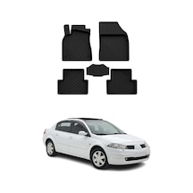 Renault Megane 2 2008-2008 Uyumlu 4d Havuzlu Paspas Kauçuk Siyah 5 Parça