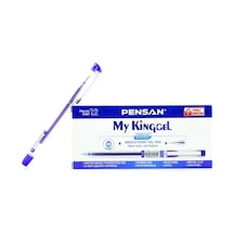 Jel Kalem- My-kıng 0,5 Mm Mavı Metal Klp - 12 Adet Çok Renkli