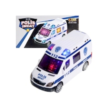 112 Polis İmdat 3d Işıklı Sesli Polis Aracı Çok Renkli
