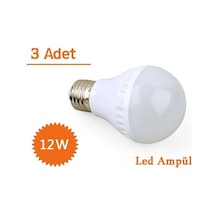 12w Enerji Tasarruflu Led Ampul 3 Adet Renkli