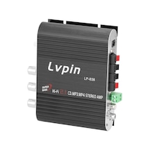 Neevoyu Lp-838 2.1 Kanal Subwoofer Güç Amfi - Yüksek Kaliteli Ses Çıkışı, Ev Tiyatro Ve Müzik Sistemi İçin Siyah