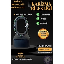 Karizma Bilekliği İlgi Çekici Bileklik Labradorit Taşı Oniks Taşı Hematit Taşı Karışık Renk Karışık Renk