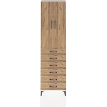 Arges Dolap 3 Raflı 6 Çekmeceli 2 Kapaklı 60x30x221 Aytaşı-çam Aytaşı