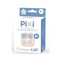 43722 Pixi Yedek Filtre, Pixi Su Çeşmesi İçin İçme Çeşmesi Filtresi, 6'lı Paket