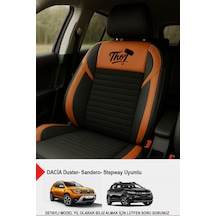 Thor Tay Tüyü Oto Koltuk Kılıfı Dacia Sandero-stepway-duster Uyumlu Taba
