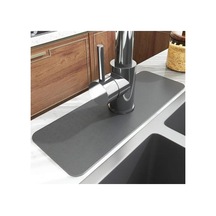 Su Emici Sihirli Mutfak Banyo Musluk Matı Lavabo Kenar Matı Siyah