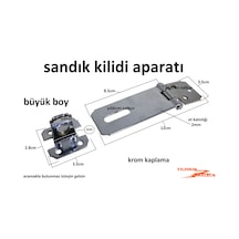 Sandık Askısı Asma Kilit Aparatı Krom Kaplama En Büyük Boy Duble