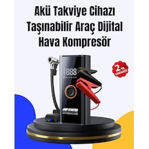 Sos Fenerli Akü Takviye Cihazı Dijital Kompresör Powerbank